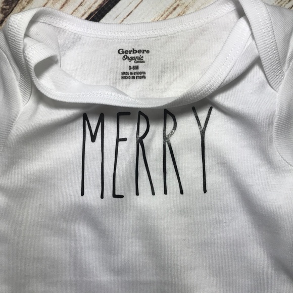 Gerber Onesie Baby Merry Rae Dunn Inspired - Picture 3 of 4